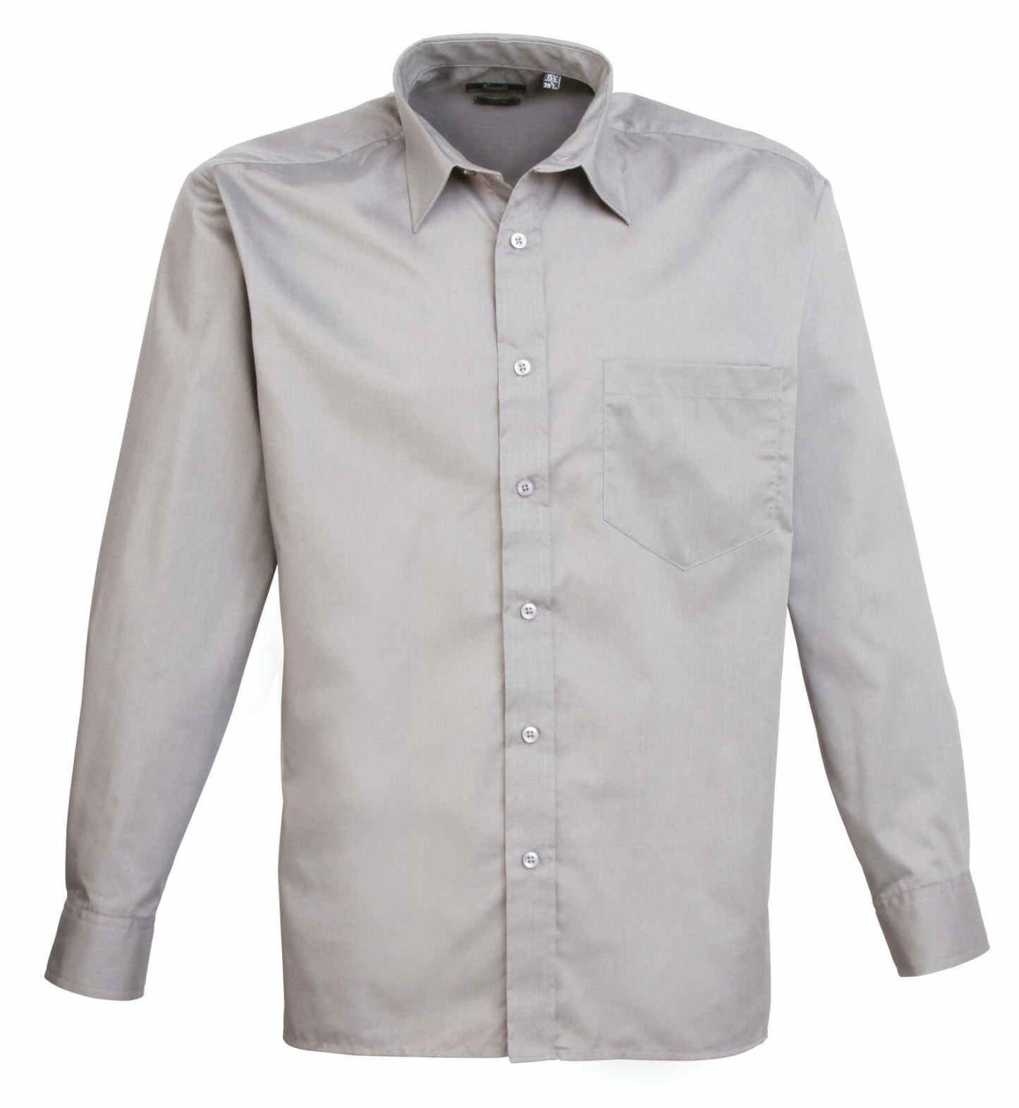 Poplin Long Sleeve Shirt (Schwarz/weiß/Grautöne)