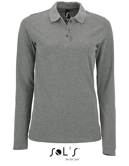 Women`s Long-Sleeve Piqué Polo Shirt Perfect