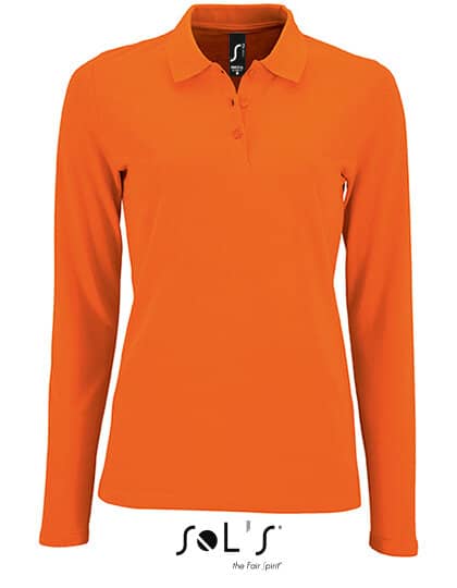 Women`s Long-Sleeve Piqué Polo Shirt Perfect