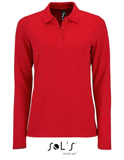 Women`s Long-Sleeve Piqué Polo Shirt Perfect