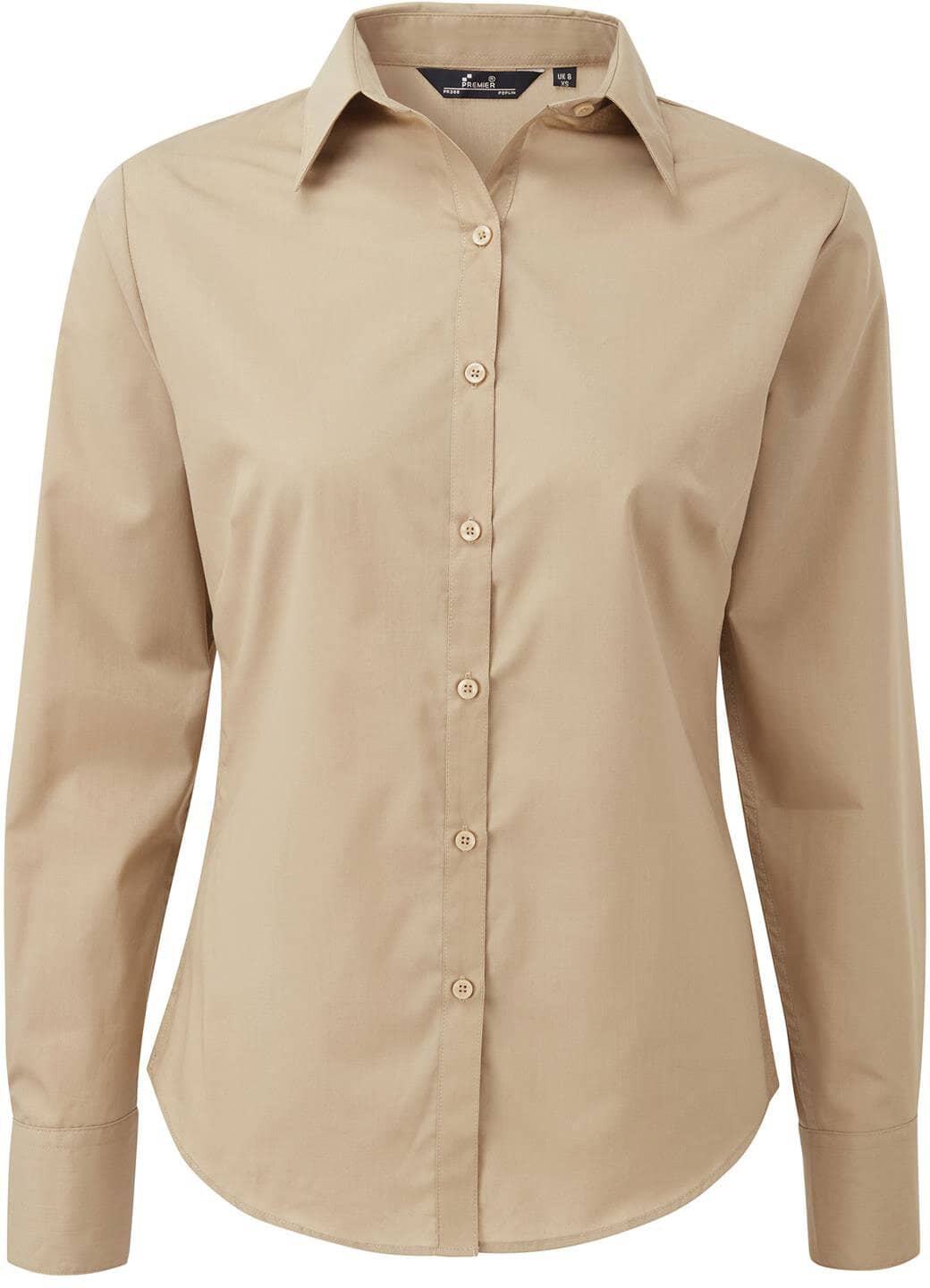Women´s Poplin Long Sleeve Blouse XXS-2XL