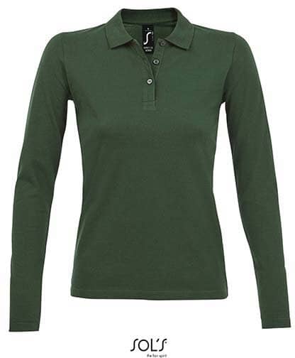 Women`s Long-Sleeve Piqué Polo Shirt Perfect