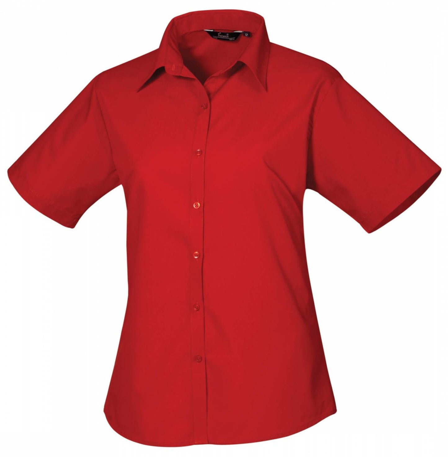 Ladies` Poplin Short Sleeve Blouse (3XL-6XL)
