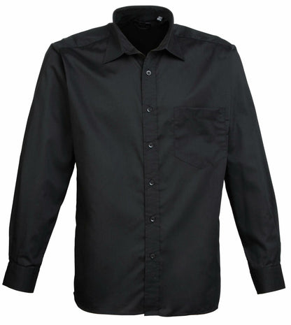 Poplin Long Sleeve Shirt (Schwarz/weiß/Grautöne)