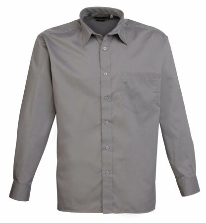 Poplin Long Sleeve Shirt (Schwarz/weiß/Grautöne)