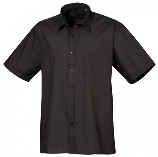 Poplin Short Sleeve Shirt (Schw/Weiß/Grautöne)