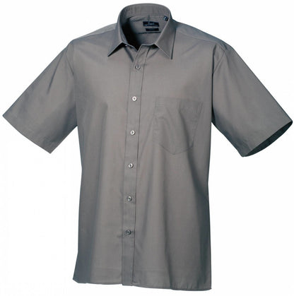 Poplin Short Sleeve Shirt (Schw/Weiß/Grautöne)