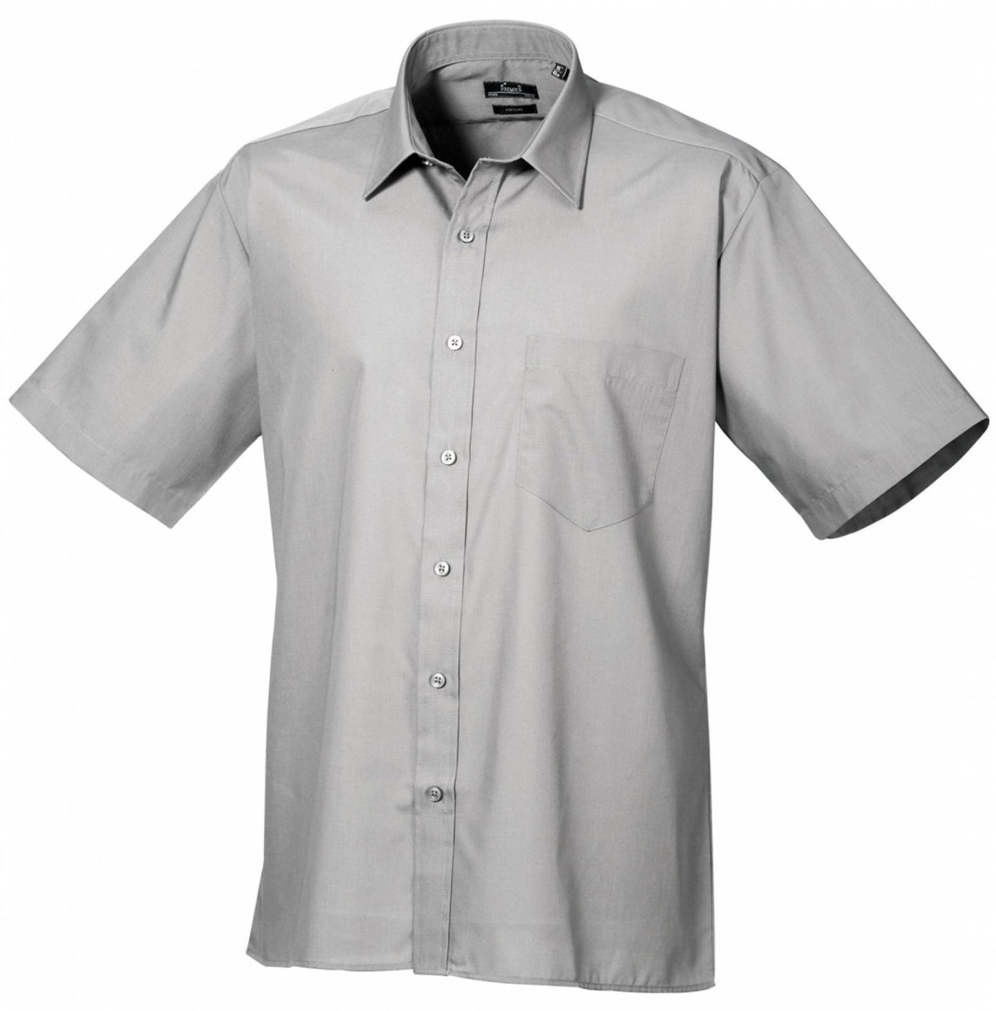 Poplin Short Sleeve Shirt (Schw/Weiß/Grautöne)