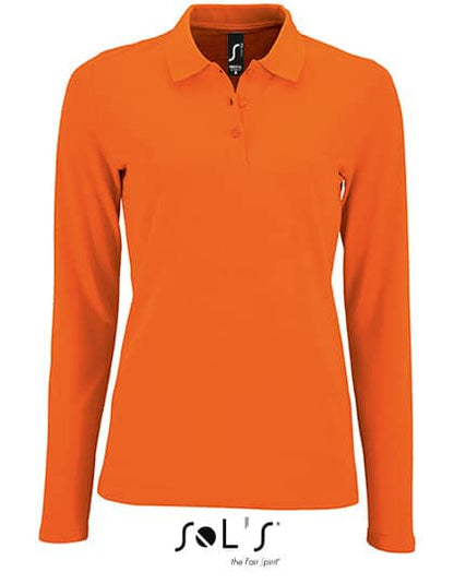 Women`s Long-Sleeve Piqué Polo Shirt Perfect