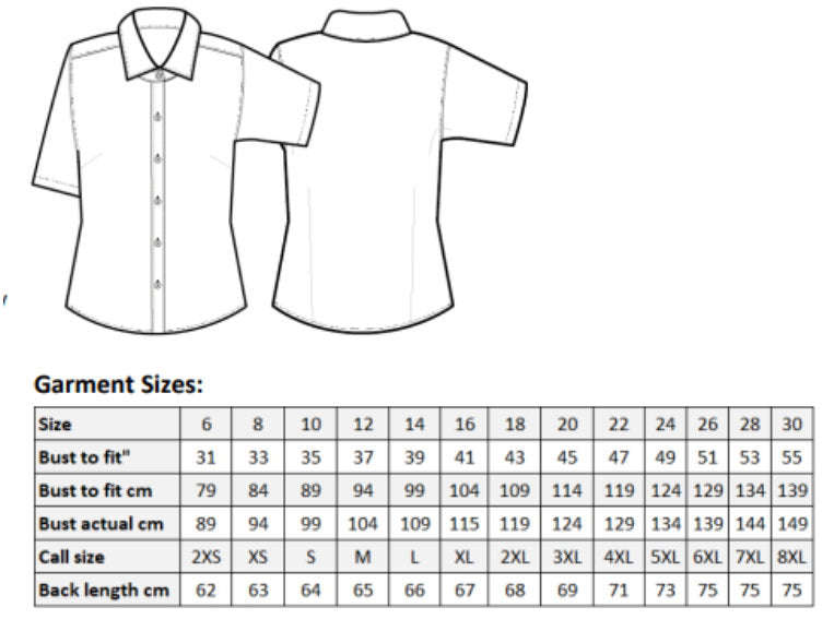 Ladies` Poplin Short Sleeve Blouse (3XL-6XL)