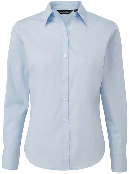 Women´s Poplin Long Sleeve Blouse XXS-2XL