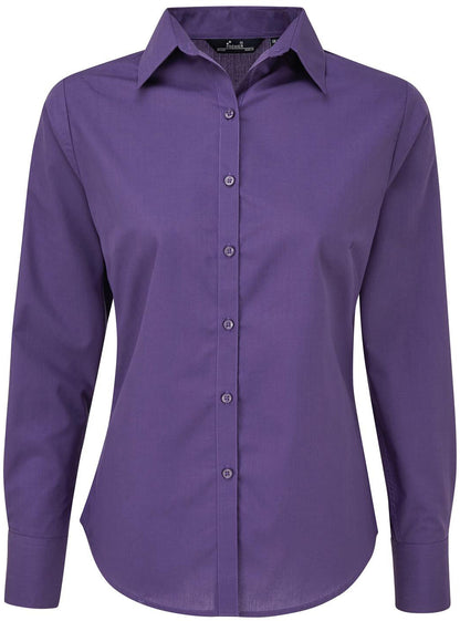 Women´s Poplin Long Sleeve Blouse XXS-2XL