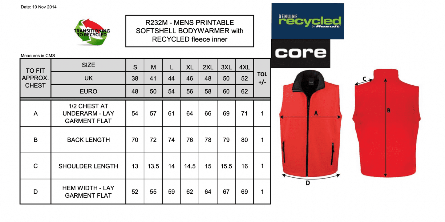 Printable Soft Shell Bodywarmer