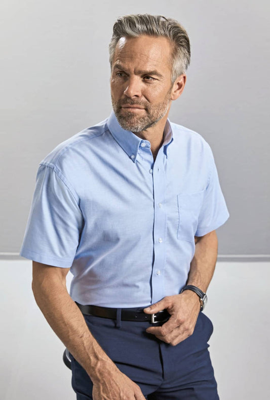 Men`s Short Sleeve Oxford Shirt Easy Care